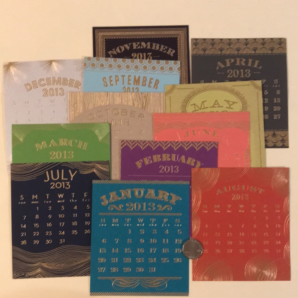 Paper Source 2013 Gold Foil Calendar